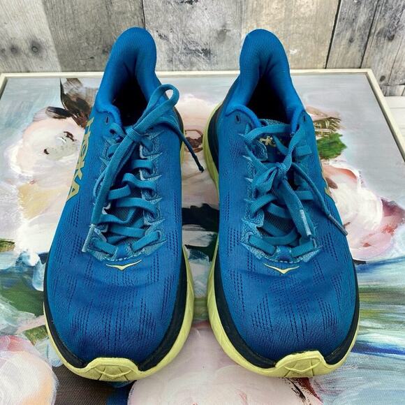 HOKA Mach 4 Mesh in Blue Coral Black Combo Size 7D. - Picture 3 of 14